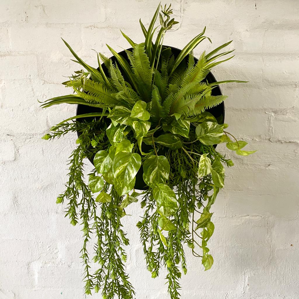 Artificial Greenery Design for Full Moon Wall Planter