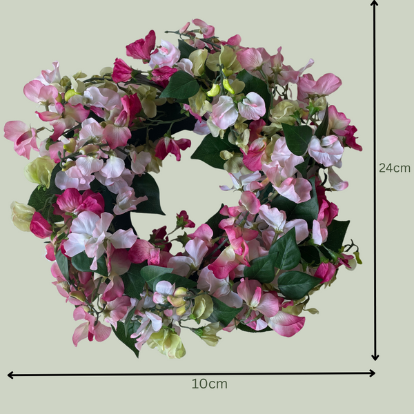 Artificial Pink Wreath - The Plants Project