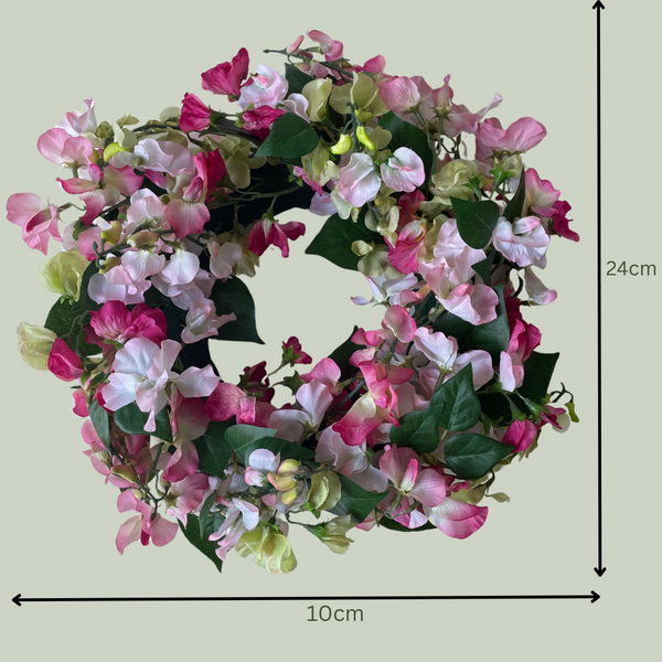 Artificial Pink Wreath