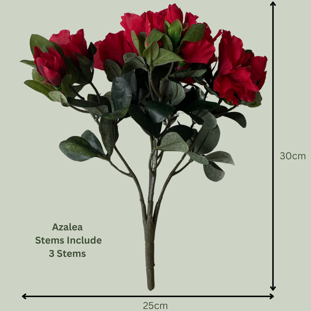 Artificial Red Flower Bunch | 3 Bunches