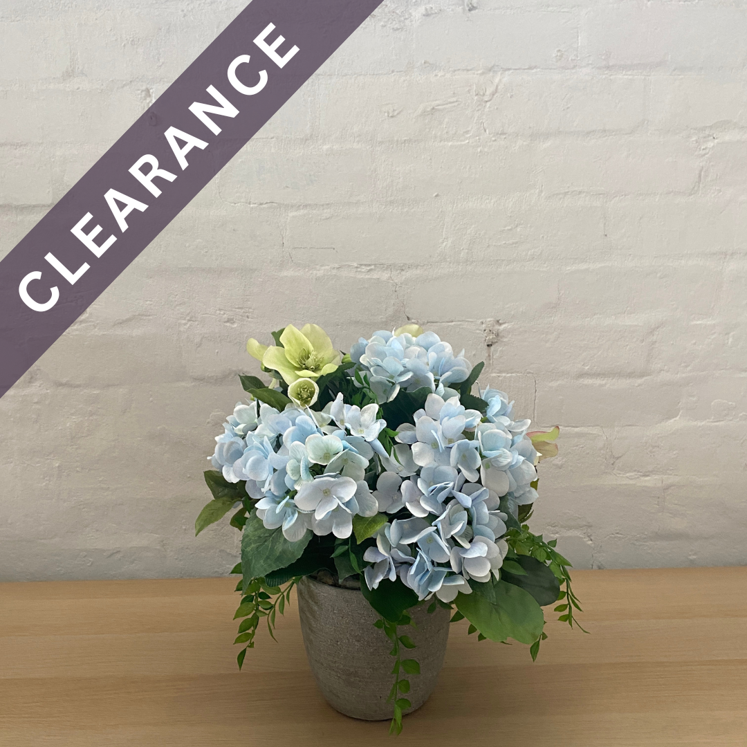 Artificial Floral Arrangement (Ex Rental) Blues Ceramic