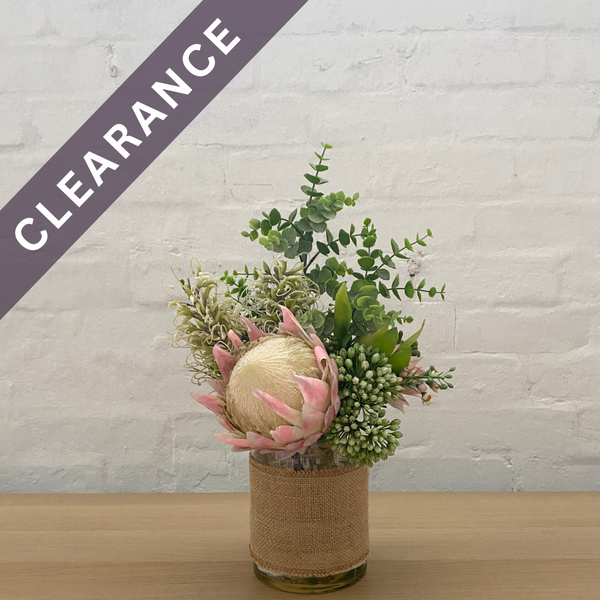 Artificial Floral Arrangement (Ex Rental) Pinks and Greens #2