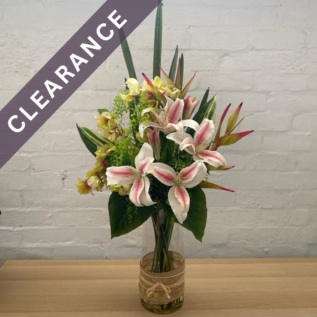 Artificial Floral Arrangement (Ex Rental) Pinks and Whites