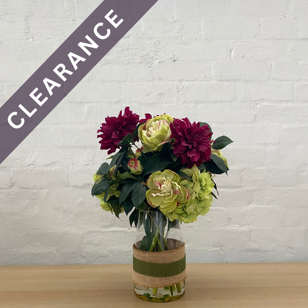 Artificial Floral Arrangement (Ex Rental) Purples and Greens