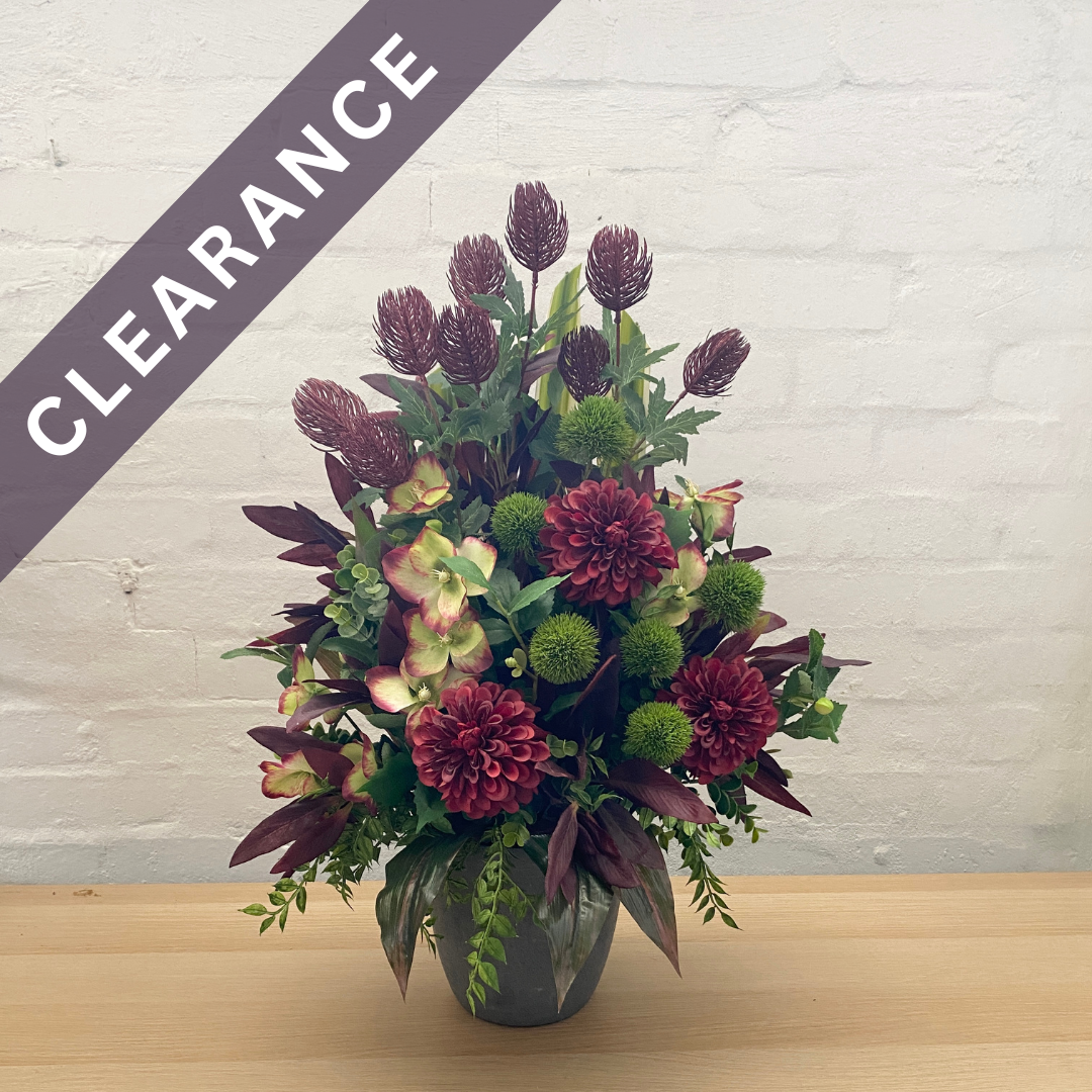 Artificial Floral Arrangement (Ex Rental) Reds and Greens Ceramic #3