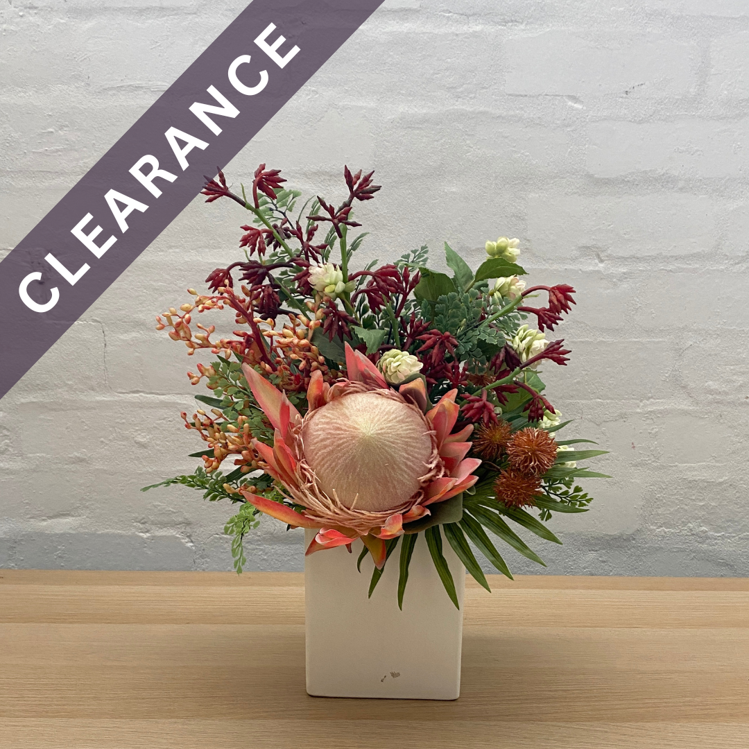 Artificial Floral Arrangement (Ex Rental) Reds and Pinks Ceramic