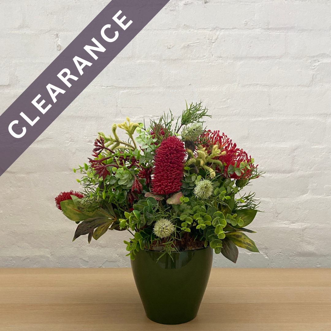 Artificial Floral Arrangement (Ex Rental) Reds Ceramic #2