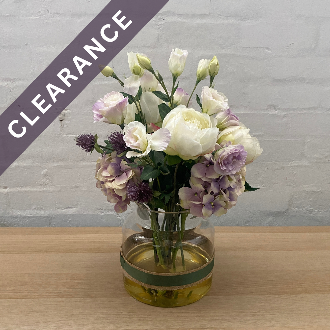 Artificial Floral Arrangement (Ex Rental) Whites and Light Purples