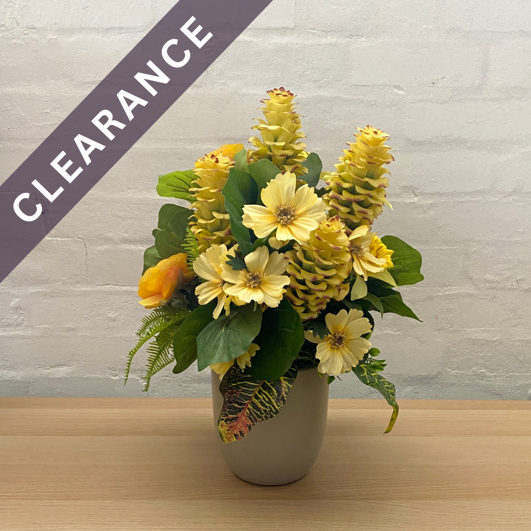 Artificial Floral Arrangement (Ex Rental) Yellows Ceramic #2