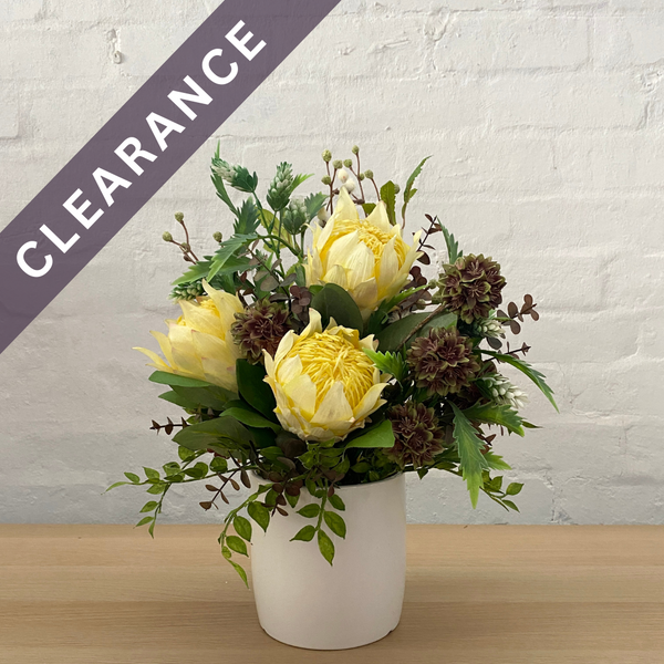 Artificial Floral Arrangement (Ex Rental) - Yellows Ceramic