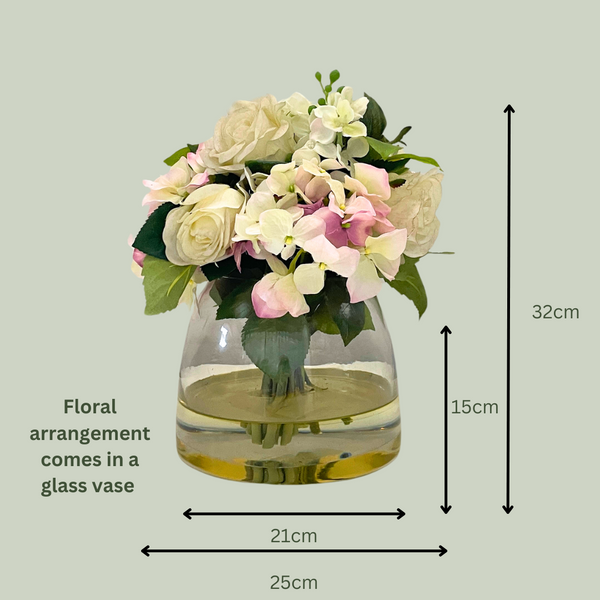 Artificial Floral Arrangement (Ex Rental) - Whites and Pinks #7