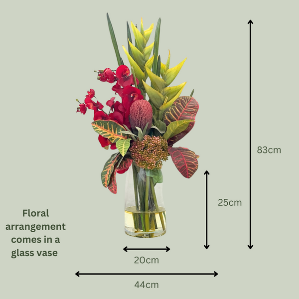 Artificial Floral Arrangement (Ex Rental) - Red #4