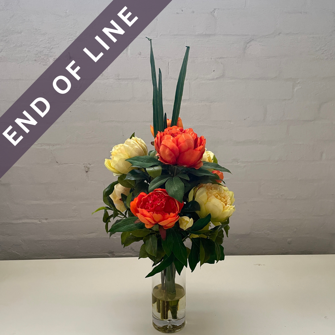 Artificial Floral Arrangement Orange and Whites #2