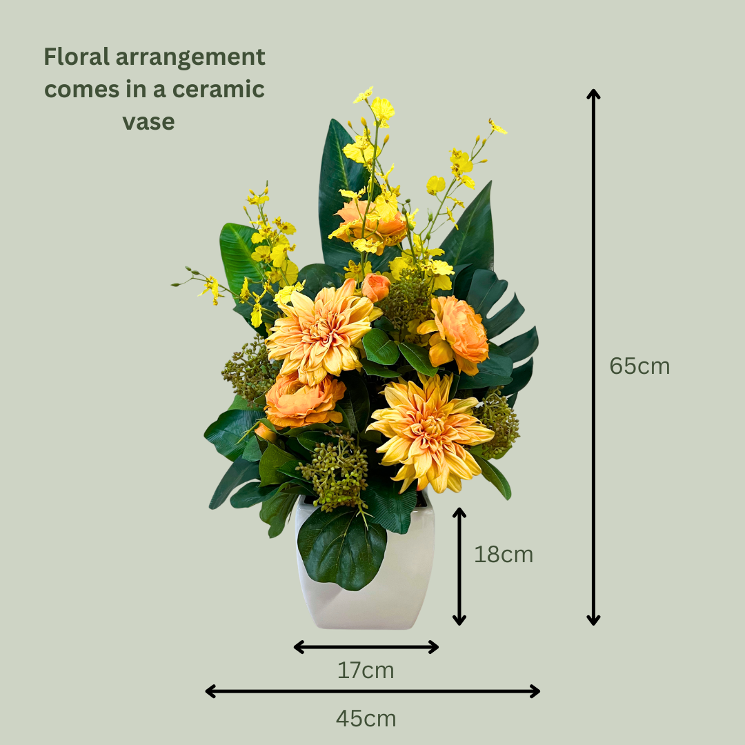 Artificial Floral Arrangement (Ex Rental) Oranges Ceramic #3