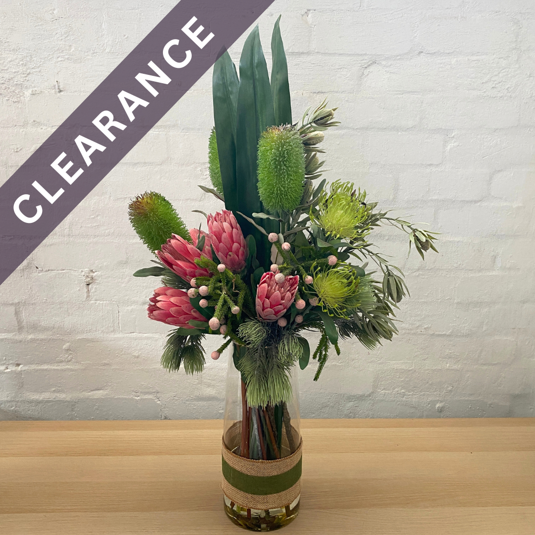 Artificial Floral Arrangement (Ex Rental) Pinks and Greens