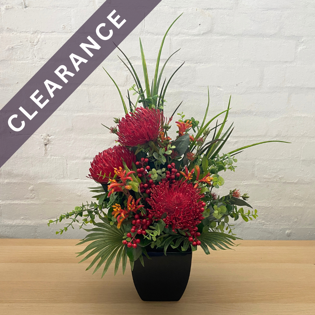Artificial Floral Arrangement (Ex Rental) Reds Ceramic #3
