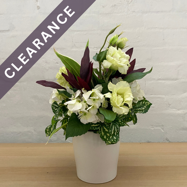 Artificial Floral Arrangement (Ex Rental) Whites and Purples Ceramic #2