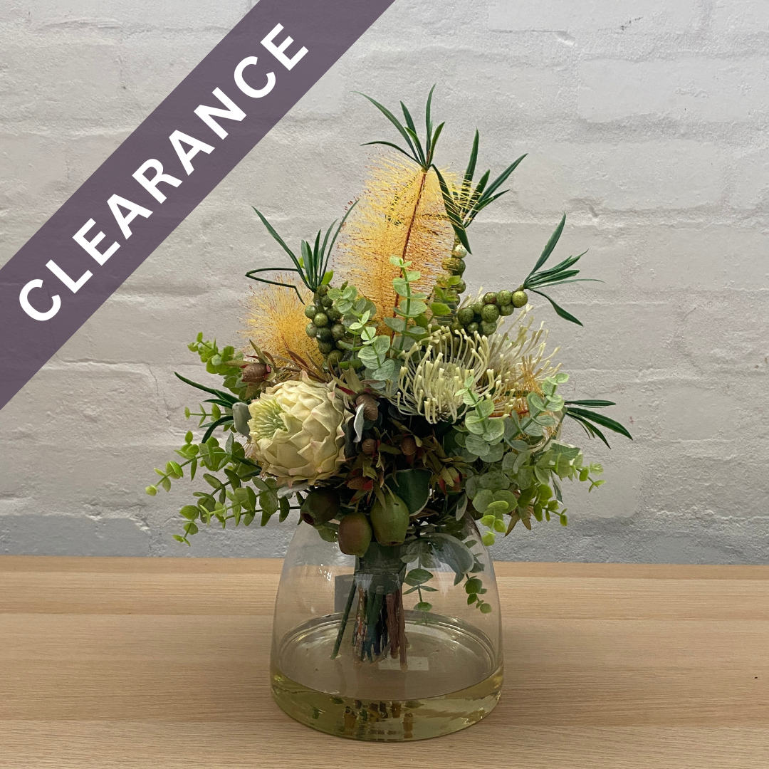 Artificial Floral Arrangement (Ex Rental) Yellows and Greens