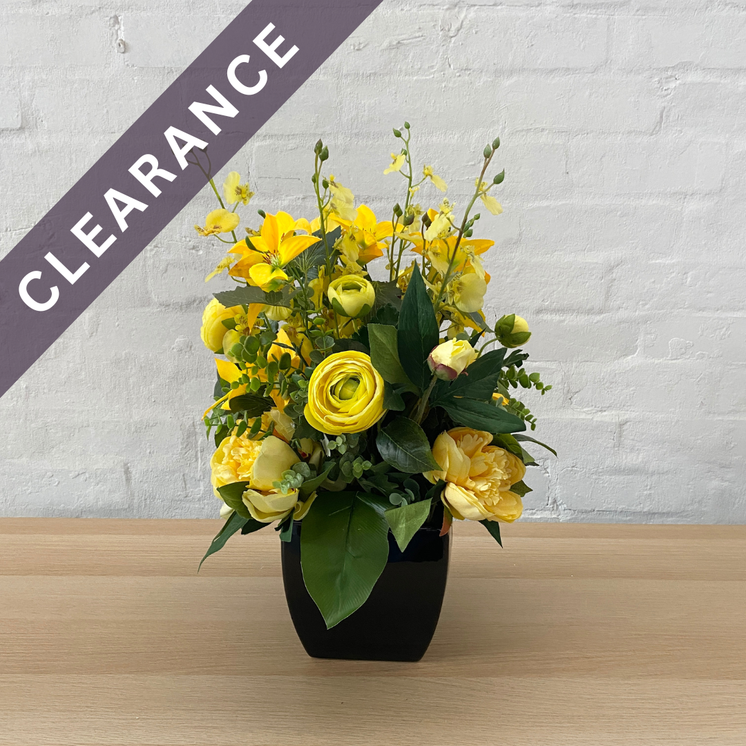 Artificial Floral Arrangement (Ex Rental) Yellows Ceramic