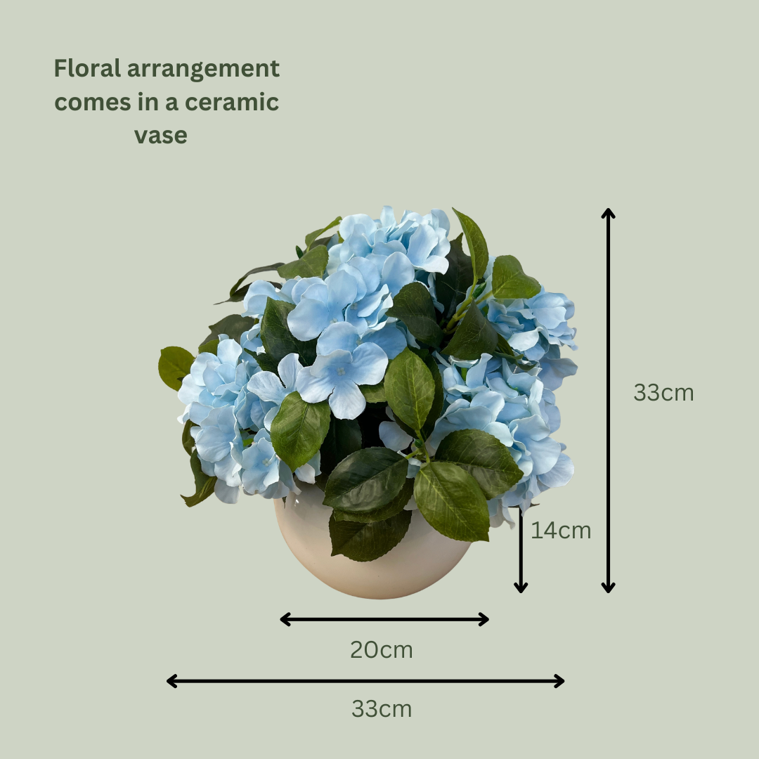 Artificial Floral Arrangement (Ex Rental) Blues Ceramic