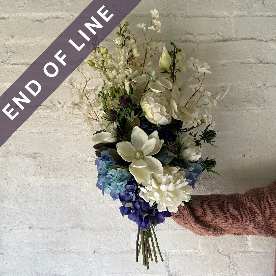 Artificial Floral Arrangement - Blues and Whites Bunch