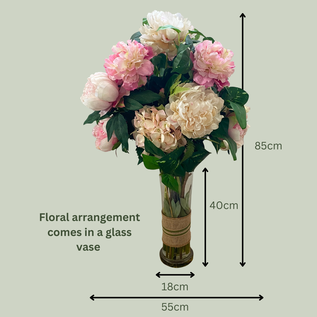 Artificial Floral Arrangement (Ex Rental)  Light Pinks