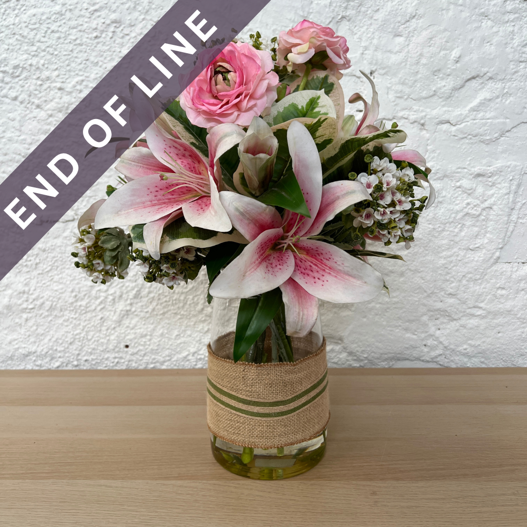 Artificial Floral Arrangement (Ex Rental) Light Pinks #2