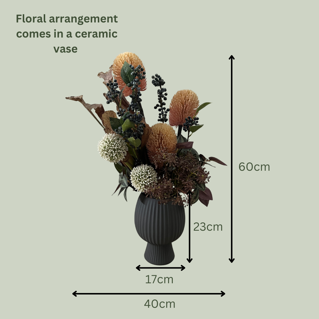 Artificial Floral Arrangement (Ex Rental) Oranges Ceramic