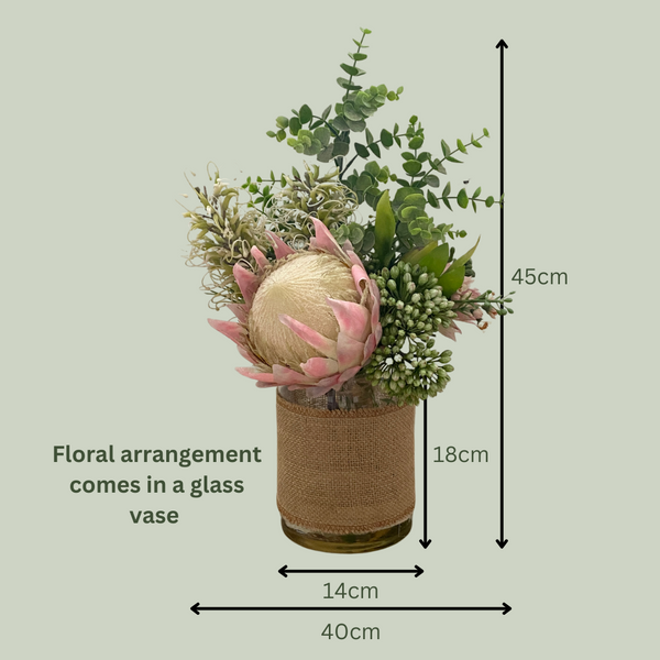 Artificial Floral Arrangement (Ex Rental) Pinks and Greens #2