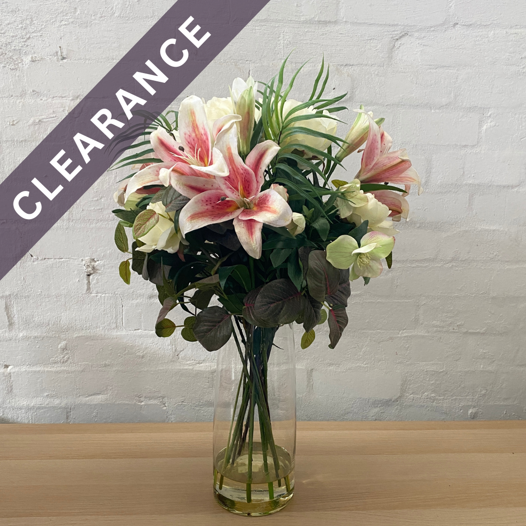 Artificial Floral Arrangement (Ex Rental) Pinks and Whites