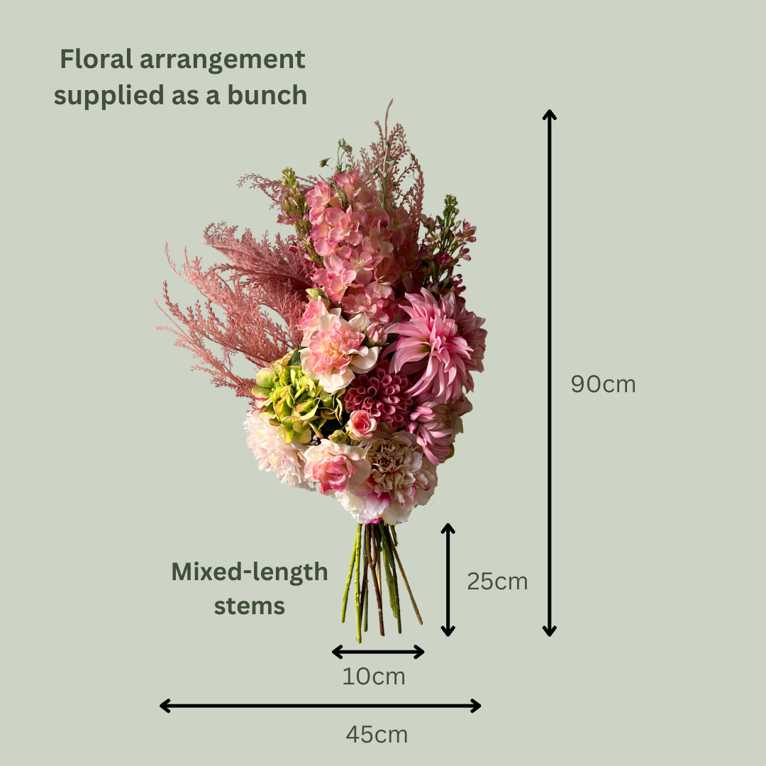Artificial Floral Arrangement - Pinks Bunch #2