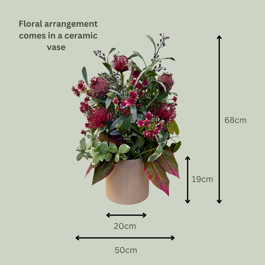 Artificial Floral Arrangement (Ex Rental) Pinks Ceramic #2