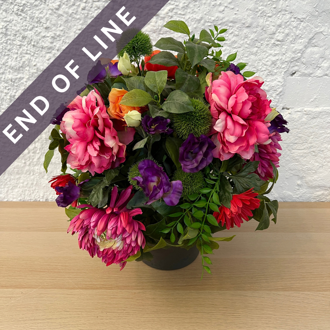 Artificial Floral Arrangement (Ex Rental) Pinks and Purples Ceramic