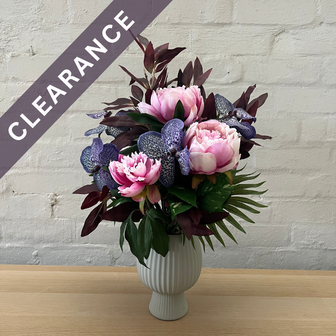 Artificial Floral Arrangement (Ex Rental) Pinks and Purples Ceramic