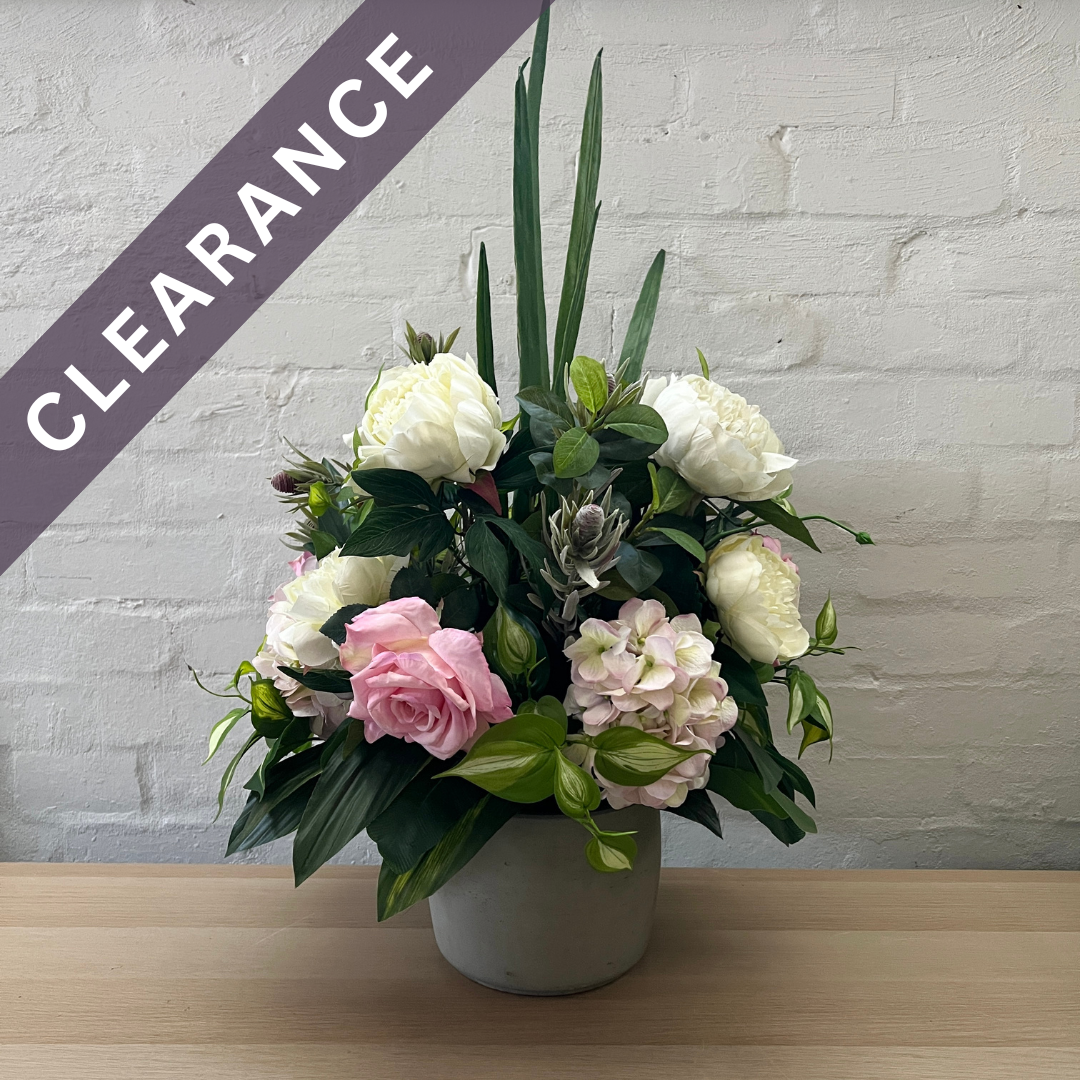 Artificial Floral Arrangement (Ex Rental) Pinks and Whites Ceramic #4