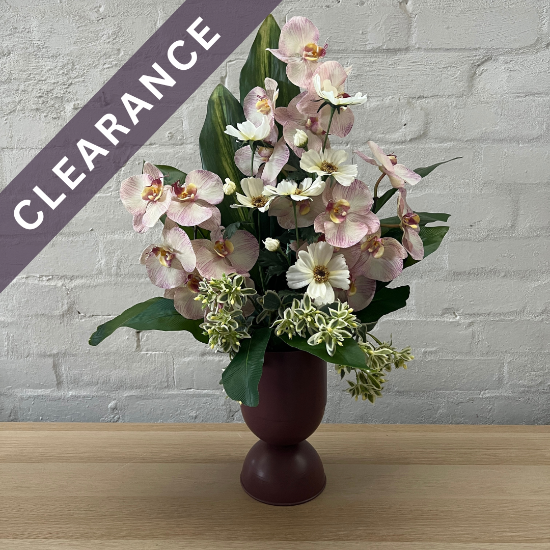 Artificial Floral Arrangement (Ex Rental) Pinks and Whites Ceramic #2
