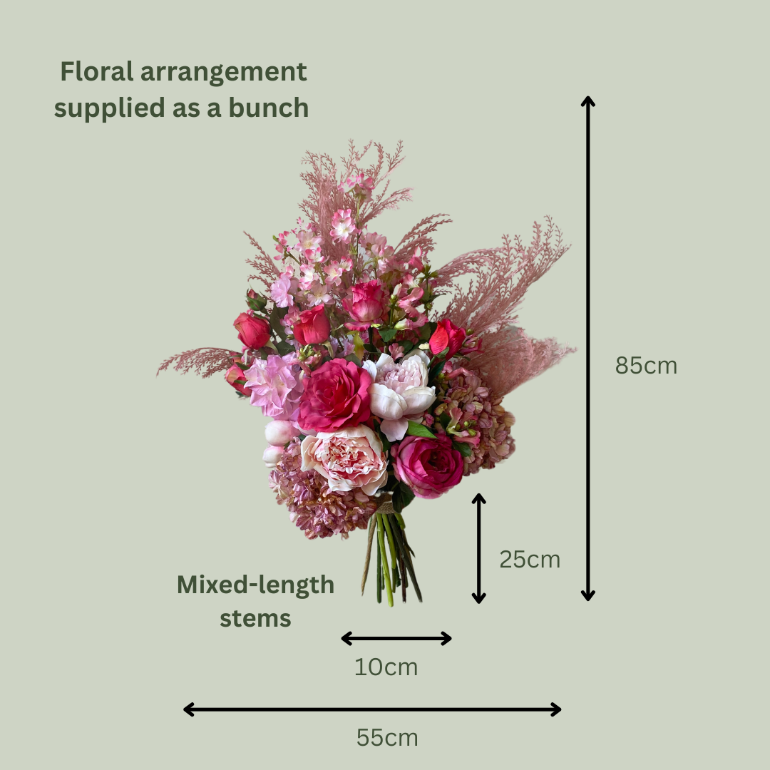 Artificial Floral Arrangement (Ex Rental) - Pinks Bunch