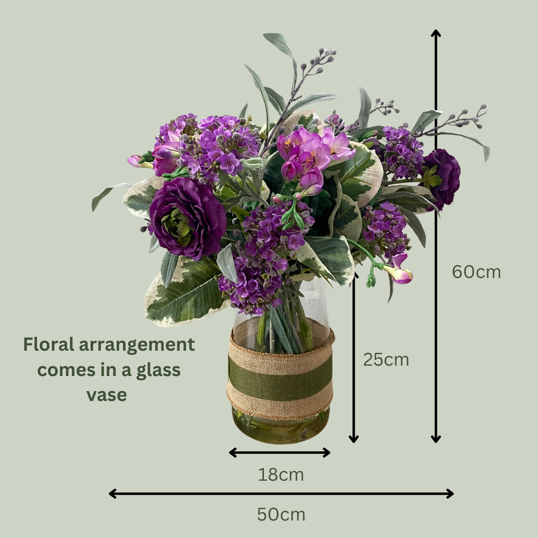 Artificial Floral Arrangement (Ex Rental) Purples #2