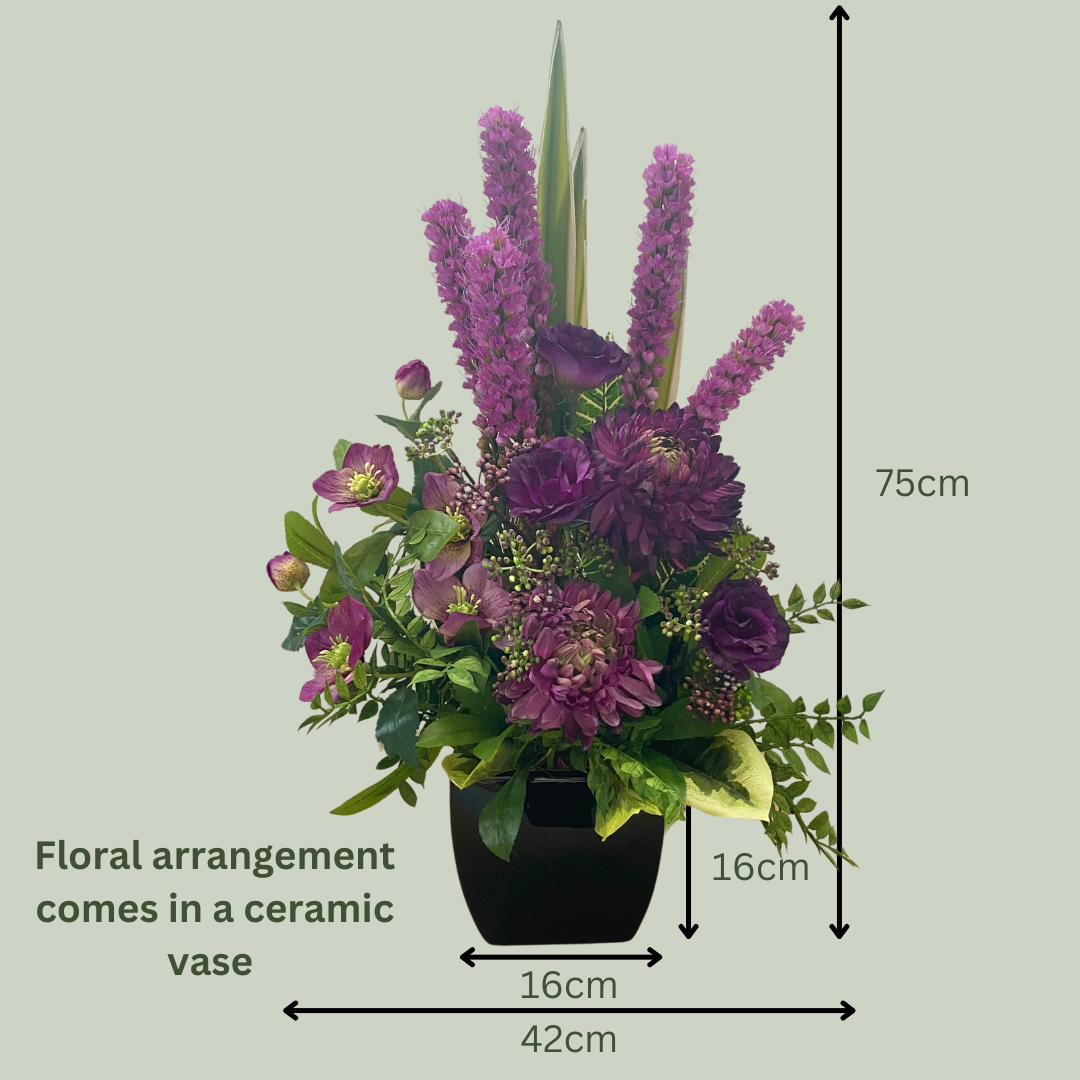 Artificial Floral Arrangement (Ex Rental) Purples Ceramic