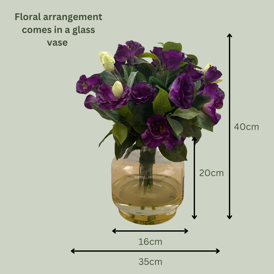 Artificial Floral Arrangement (Ex Rental) Purples and Whites