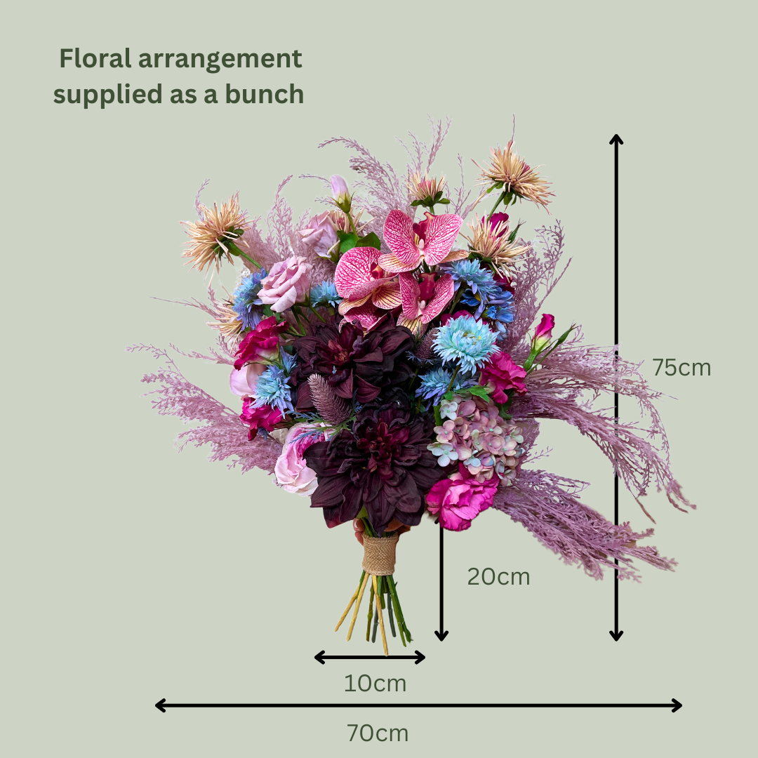 Artificial Floral Arrangement - Purples Bunch #3