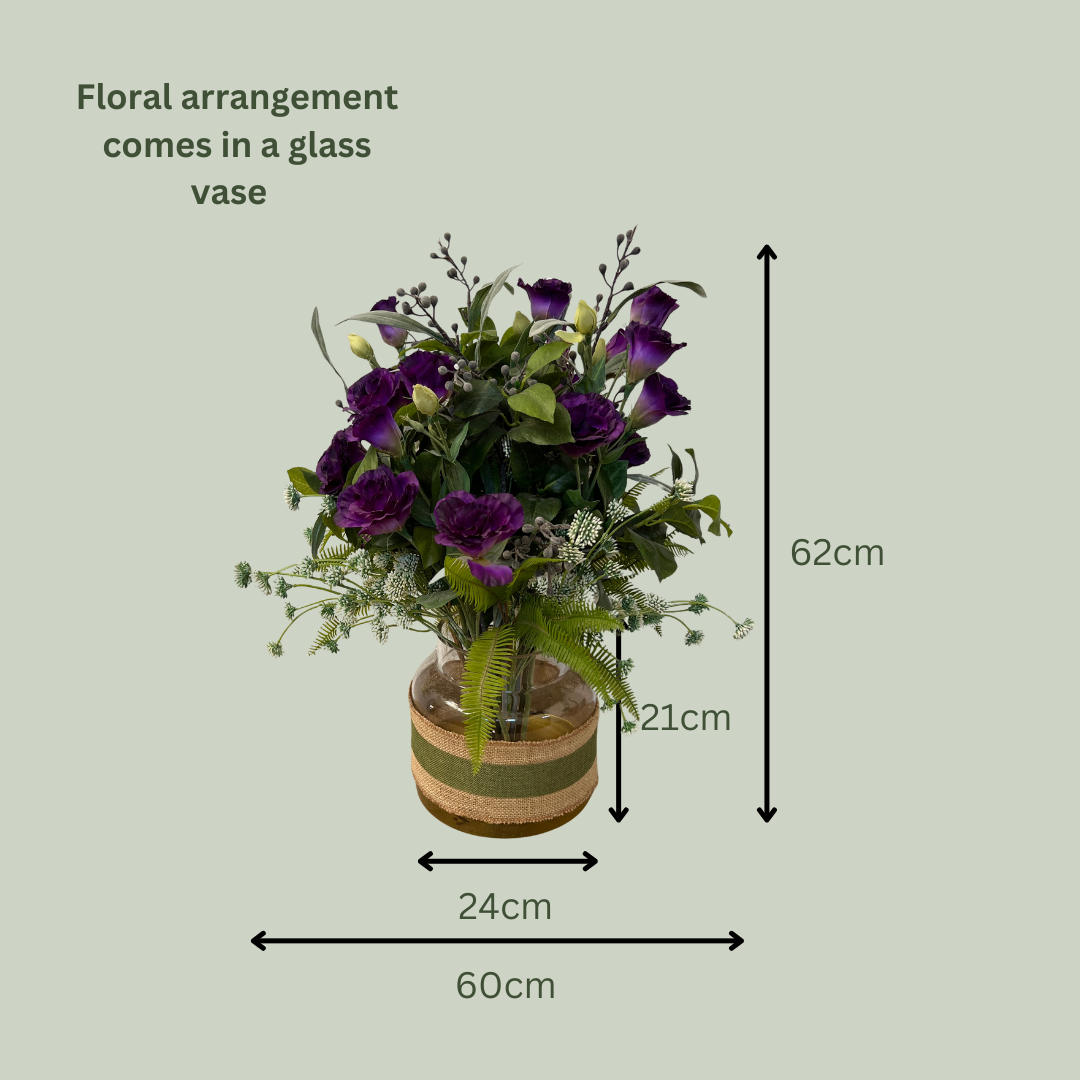 Artificial Floral Arrangement (Ex Rental) Purples #3
