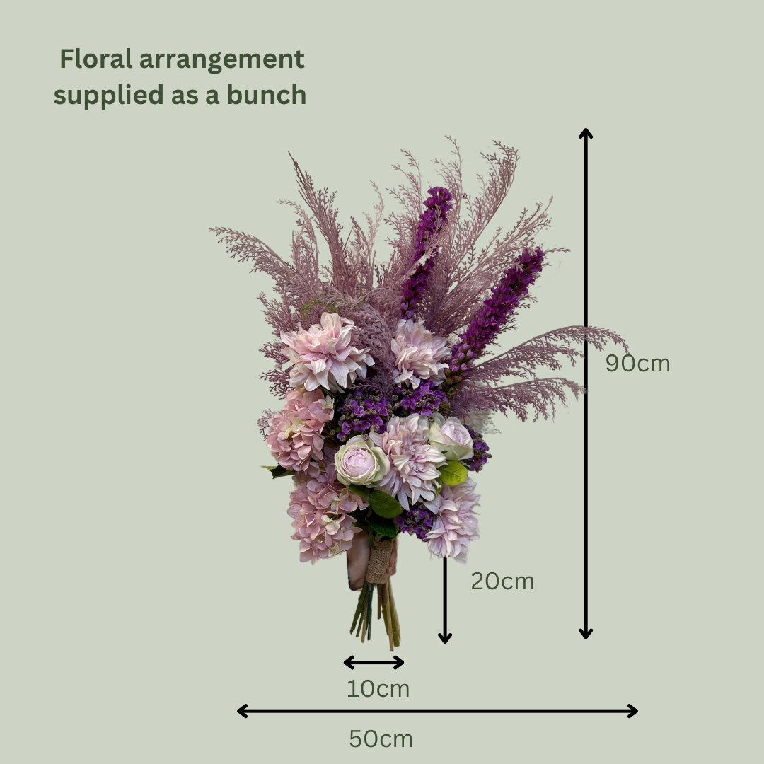 Artificial Floral Arrangement - Purples Bunch #1