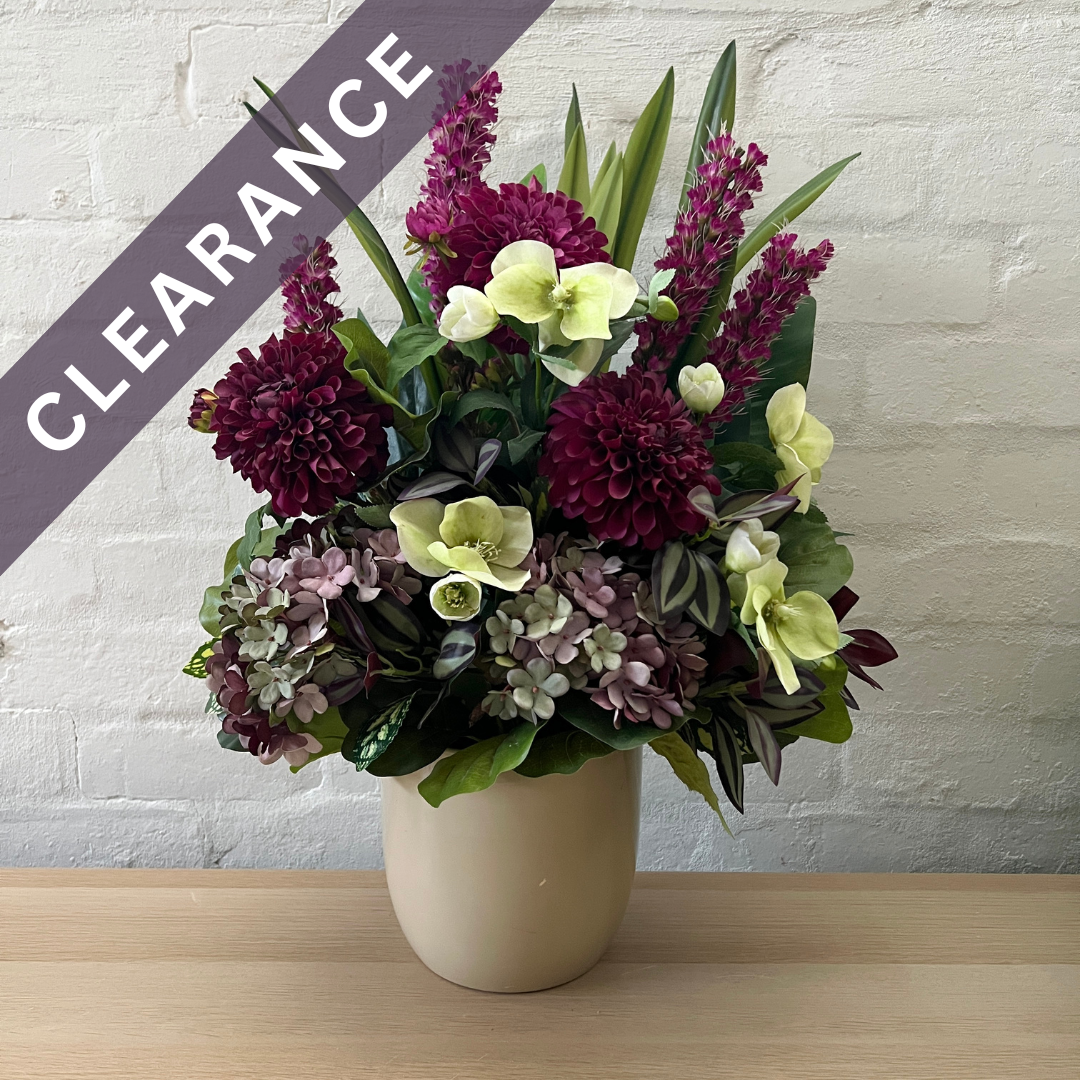 Artificial Floral Arrangement (Ex Rental) Purples Ceramic #3