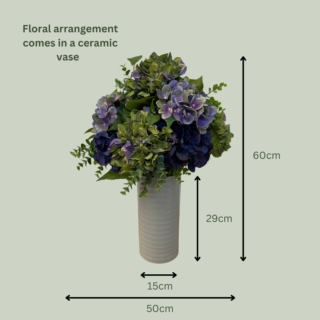 Artificial Floral Arrangement (Ex Rental) Purples Ceramic #3