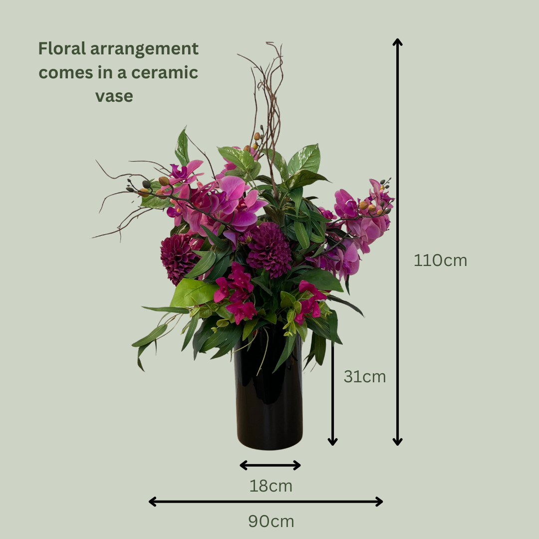 Artificial Floral Arrangement (Ex Rental) Purples Ceramic #4