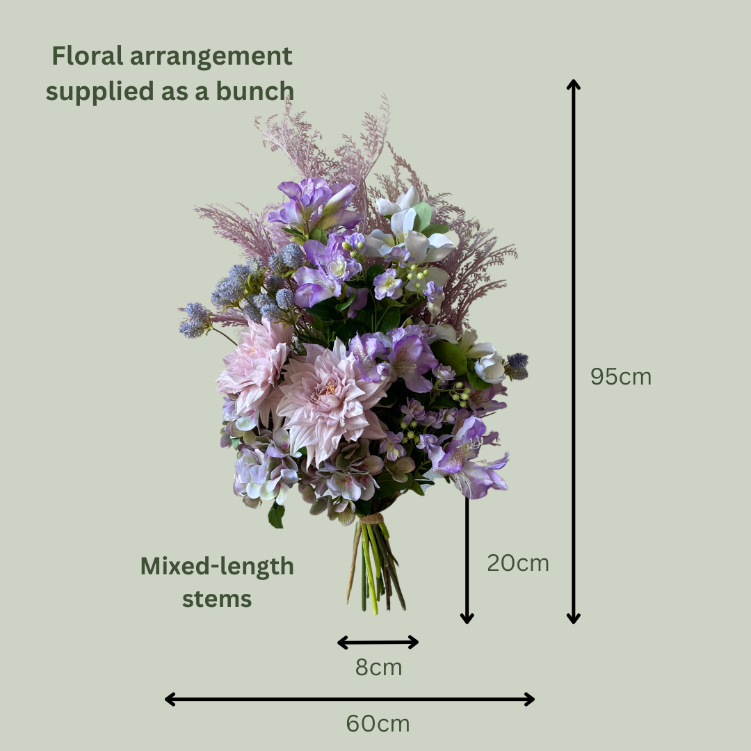 Artificial Floral Arrangement (Ex Rental) - Purples Bunch