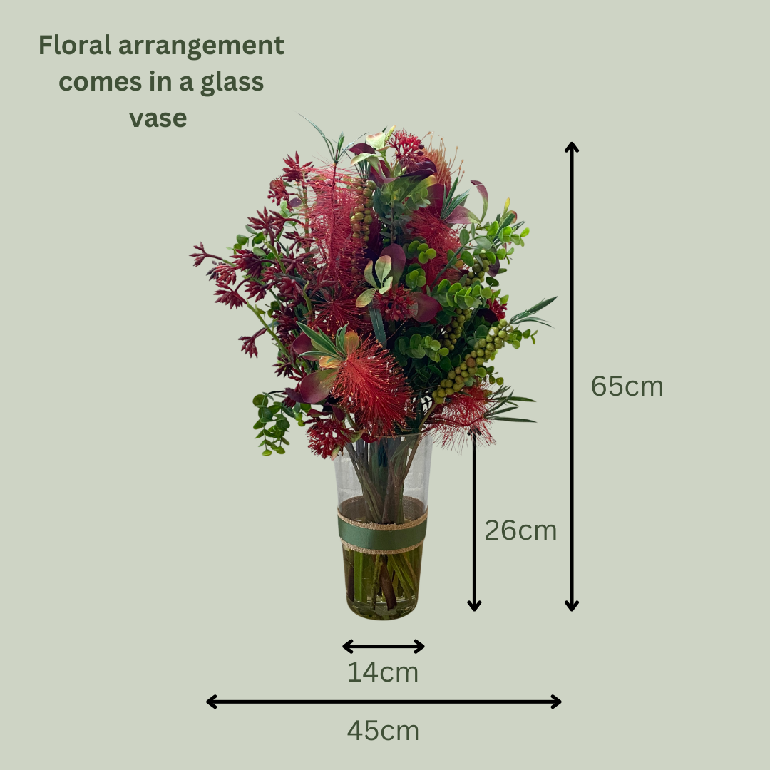 Artificial Floral Arrangement (Ex Rental) Reds #2