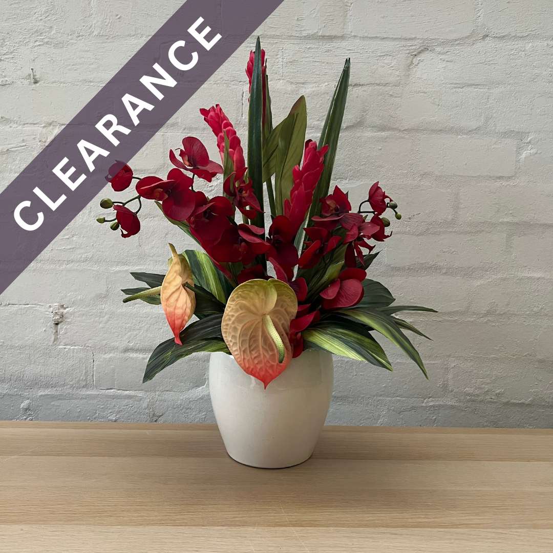 Artificial Floral Arrangement (Ex Rental) Reds Ceramic #2