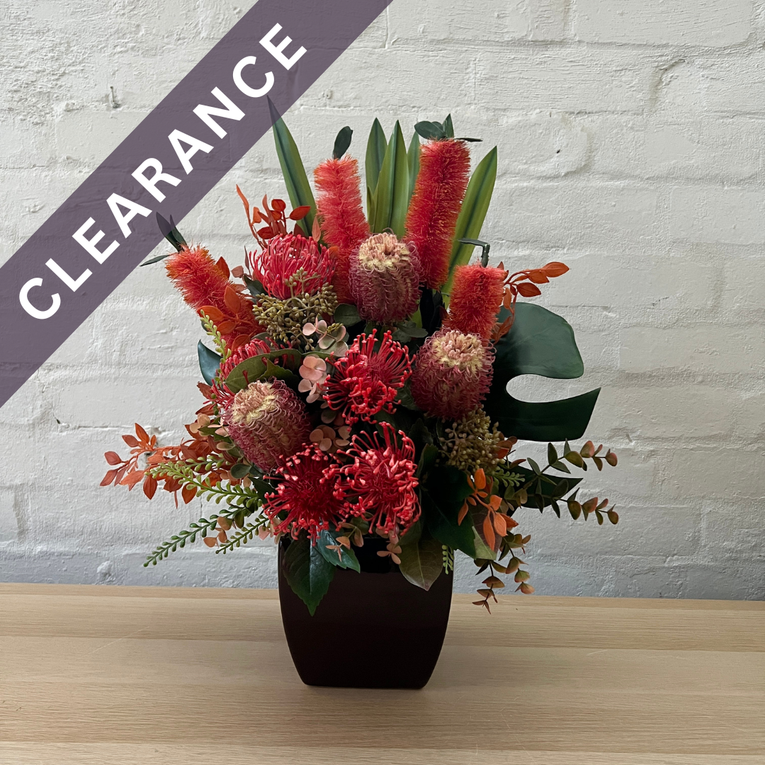 Artificial Floral Arrangement (Ex Rental) Reds Ceramic #4